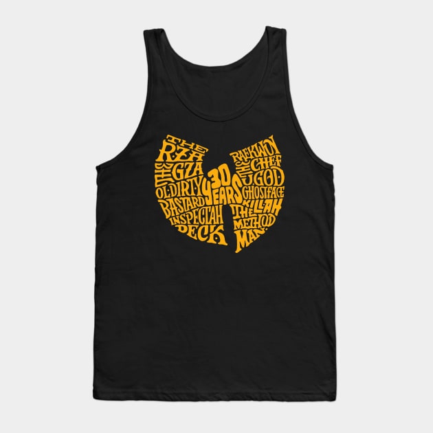 Hip Hop - 30 Years WuTang Tank Top by LMW Art